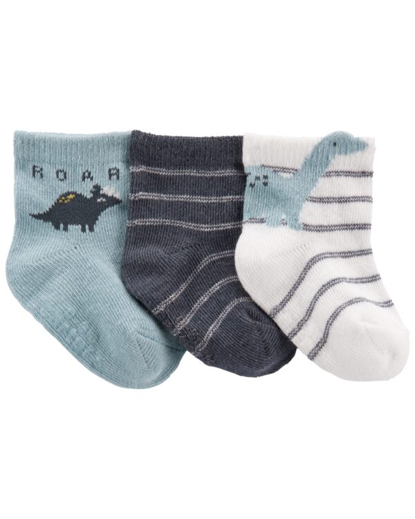 Kit Meia 3 Pares Dino (Menino) - Carter's