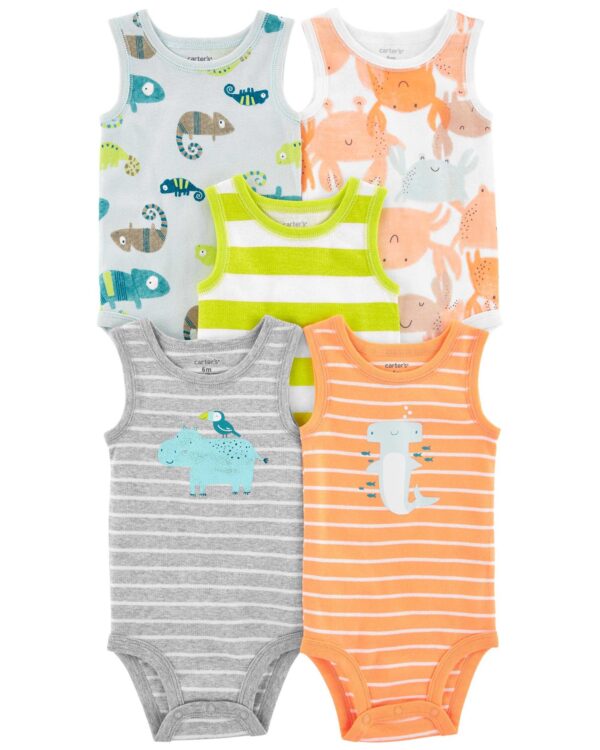 Kit 5 Body Regata Animais  (Carter's)